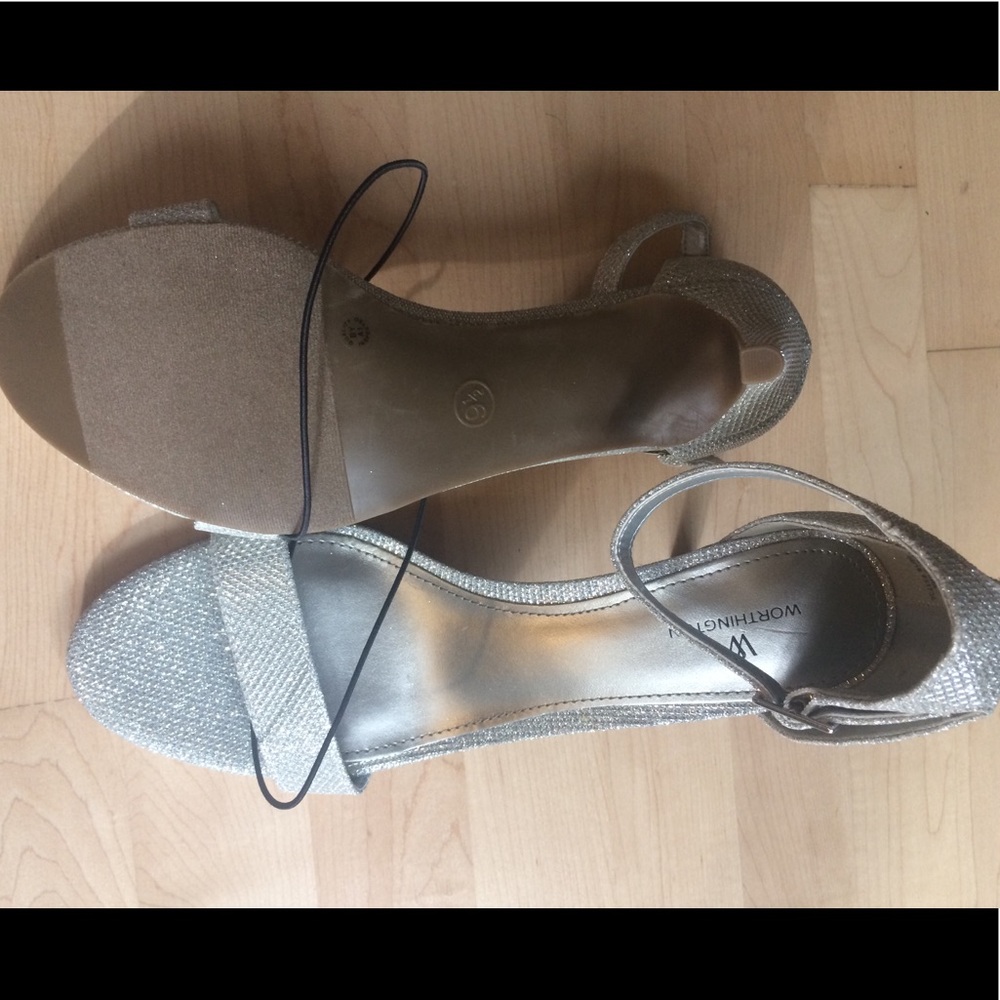 🆕Worthington Silver Glitter Heels Bristol - Picture 5 of 10